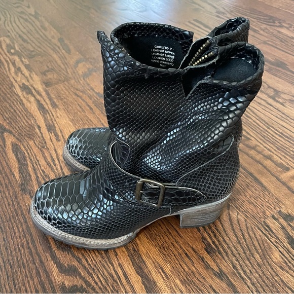 Freebird Carlito Ankle Boot Black Snake 7 - Picture 1 of 6